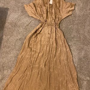 Gold Dress (Vince) belted waist